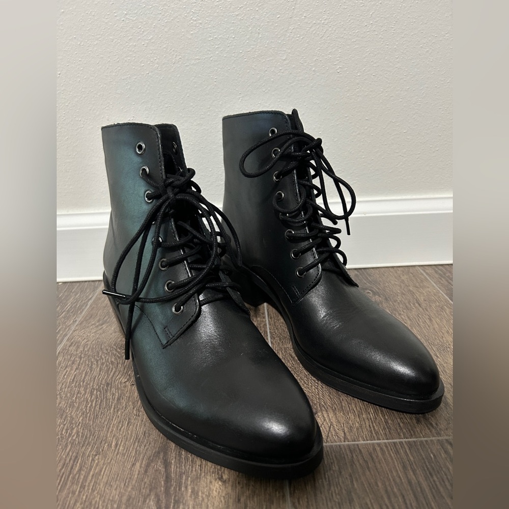 Brand new and never worn Jeffery Campbell Black Leather Boots size 8